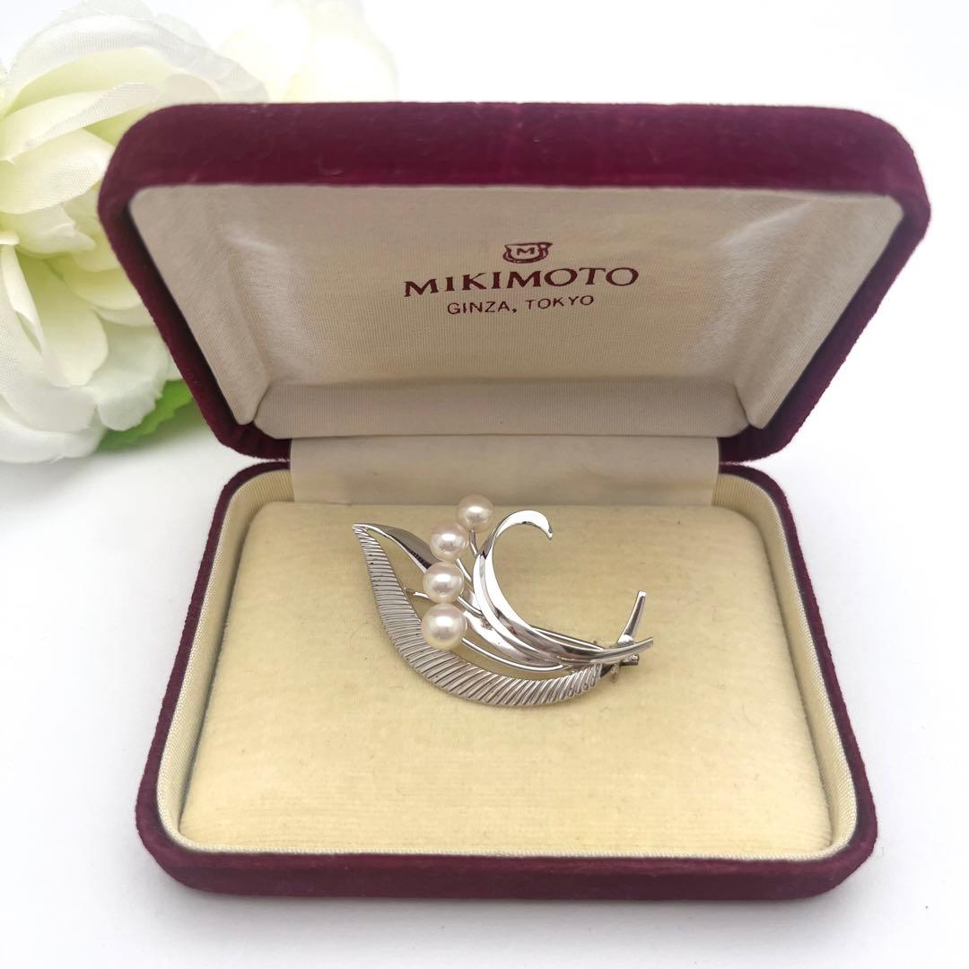 ☆美品☆ミキモト　パール　ブローチ　シルバー