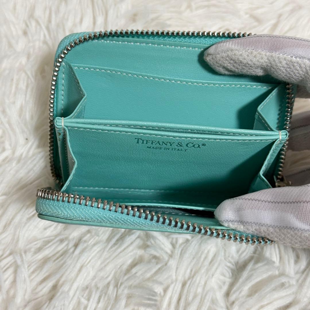 【訳あり美品】TIFFANY&CO　パース　ラウンドファスナー
