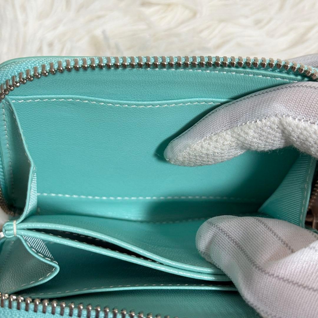 【訳あり美品】TIFFANY&CO　パース　ラウンドファスナー