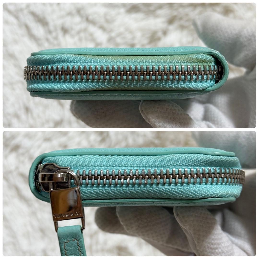 【訳あり美品】TIFFANY&CO　パース　ラウンドファスナー