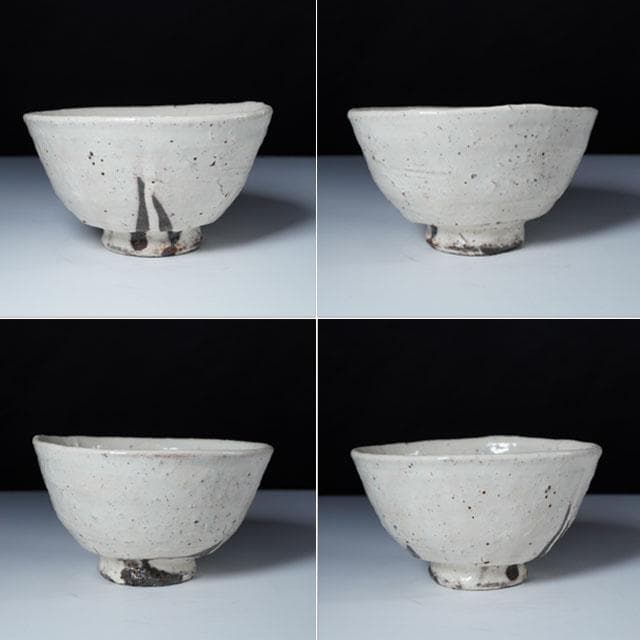 石田陶春　粉引茶碗　共箱　茶道具　丹波焼　高麗茶碗写