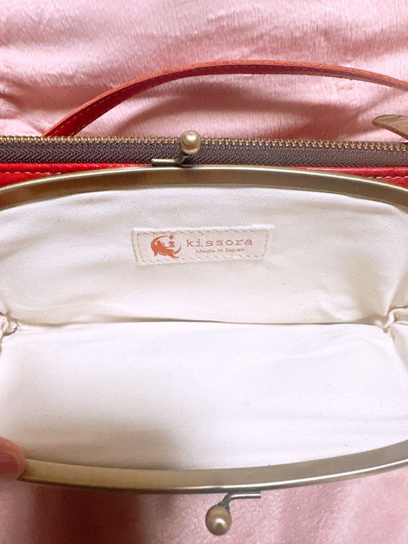 専用　　kissora キソラ　がま口ショルダー　　ほぼ未使用！