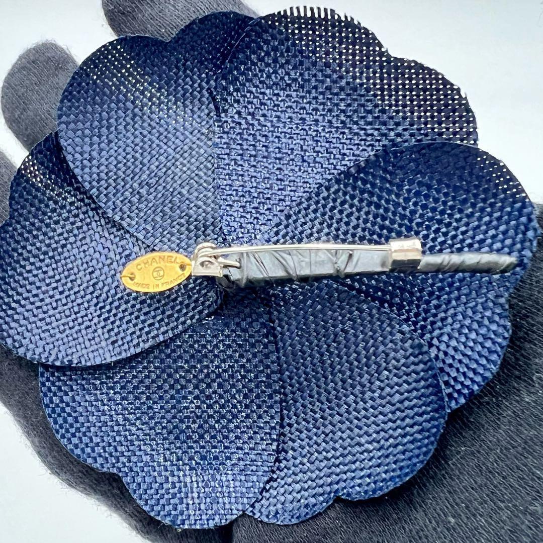 CHANEL シャネル コサージュ ネイビー カメリア