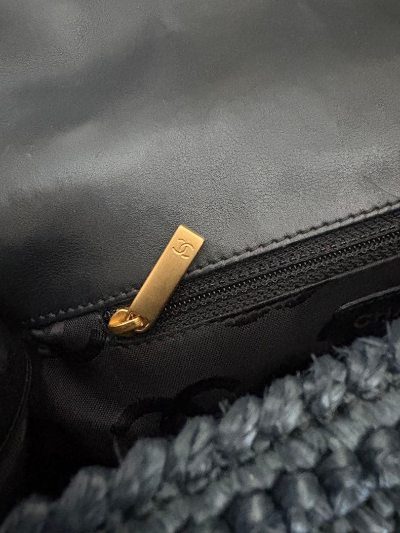 レア⭐︎CHANEL ラフィア素材GOLDチェーンバッグ