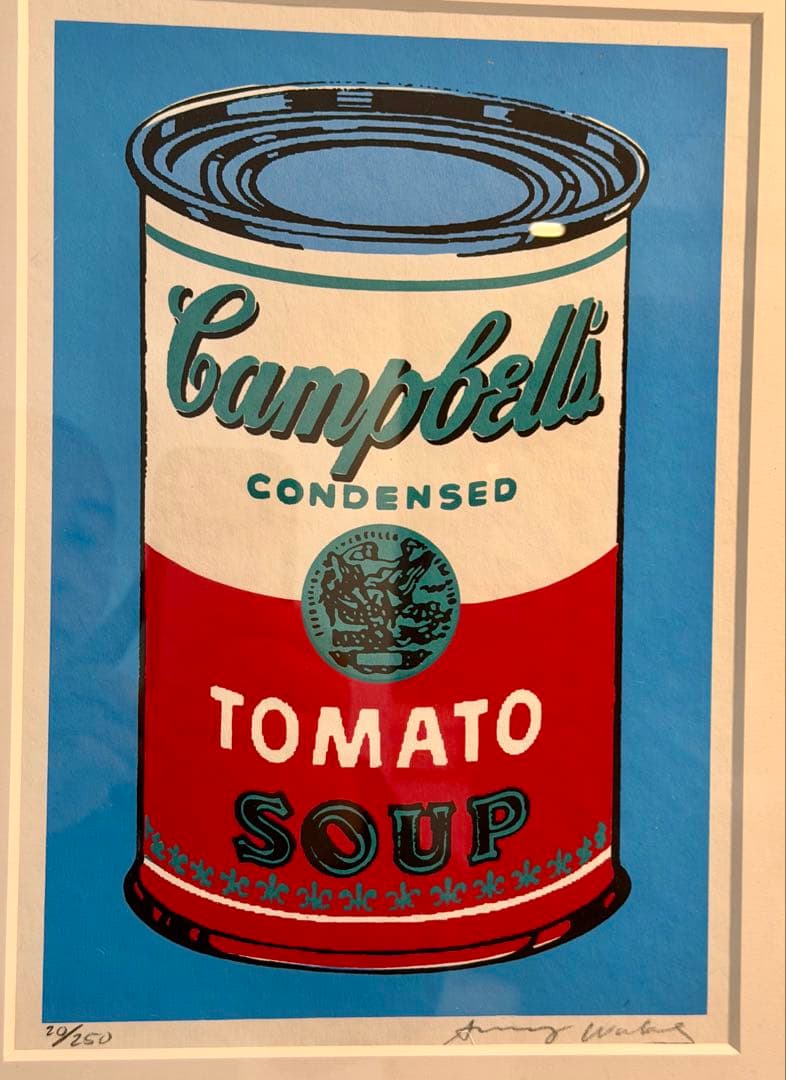 アンディ・ウォーホル 「キャンベル・スープ（トマト）」 版画 額装 限定品