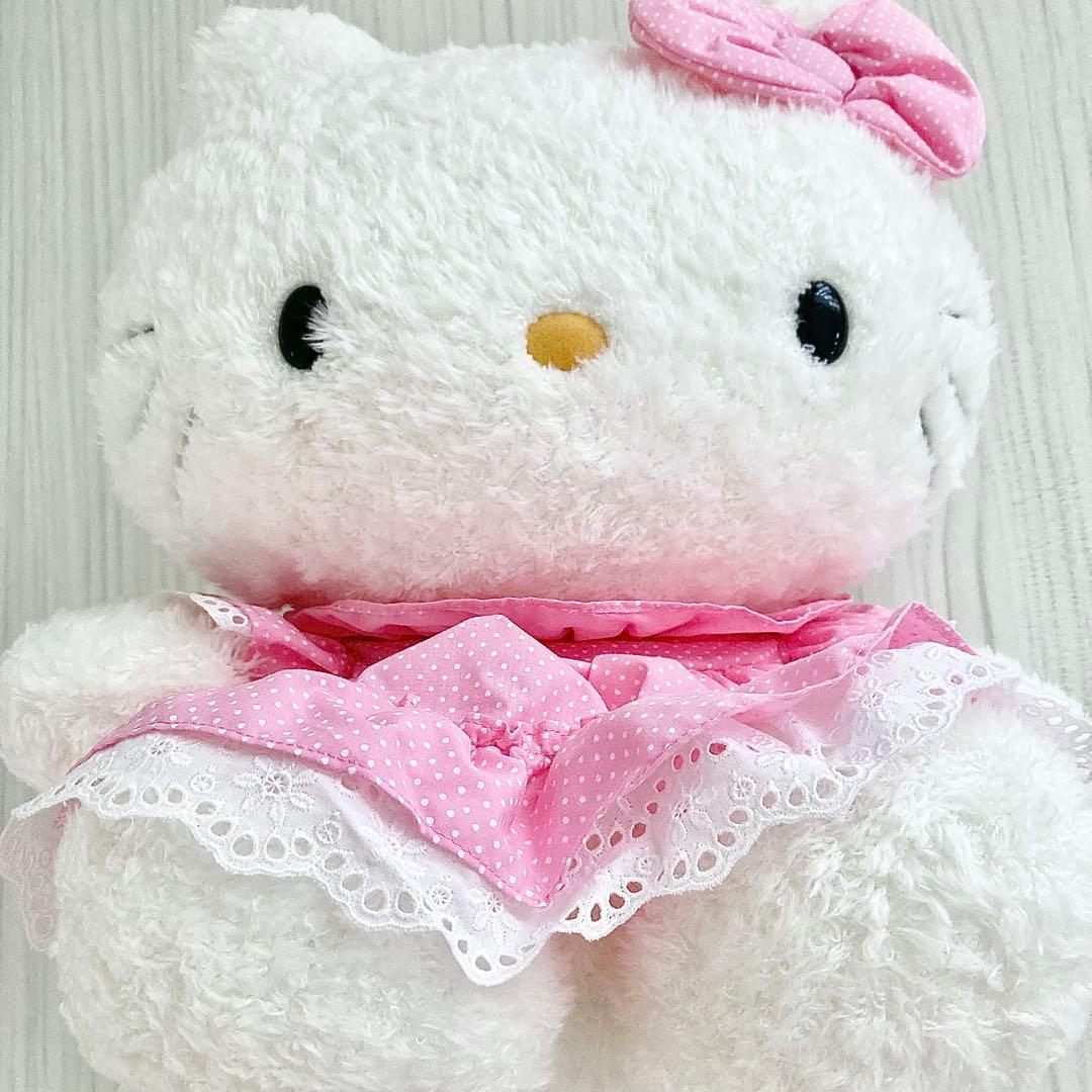 ❤️美品 レトロ ハローキティ エプロン ぬいぐるみ (L) 激レア 希少