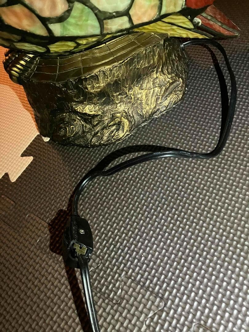 フクロウ　ステンドグラス　ランプ　ナイトランプ