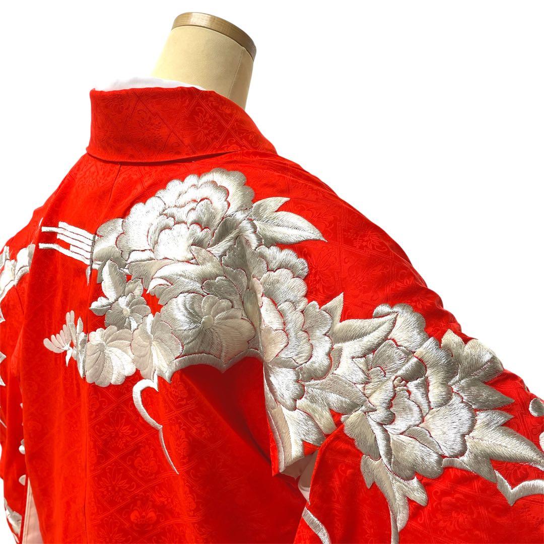 ◎mk-1250　引き振袖　お引きずり　婚礼衣装　銀駒刺繍　　11-28