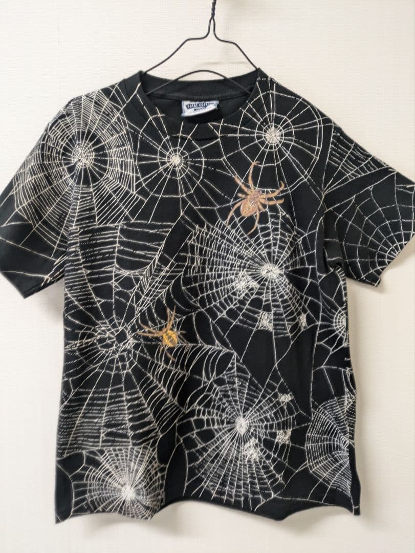 【超希少！】【極美品！】Vintageスパイダーウェブ蜘蛛の巣Tシャツ USA