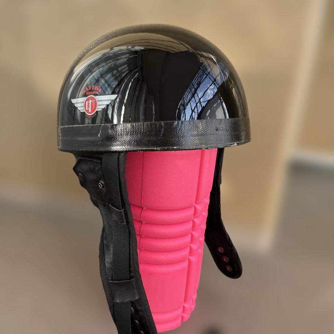 タビダ　DAVIDA 半帽ヘルメット 黒 ビンテージ