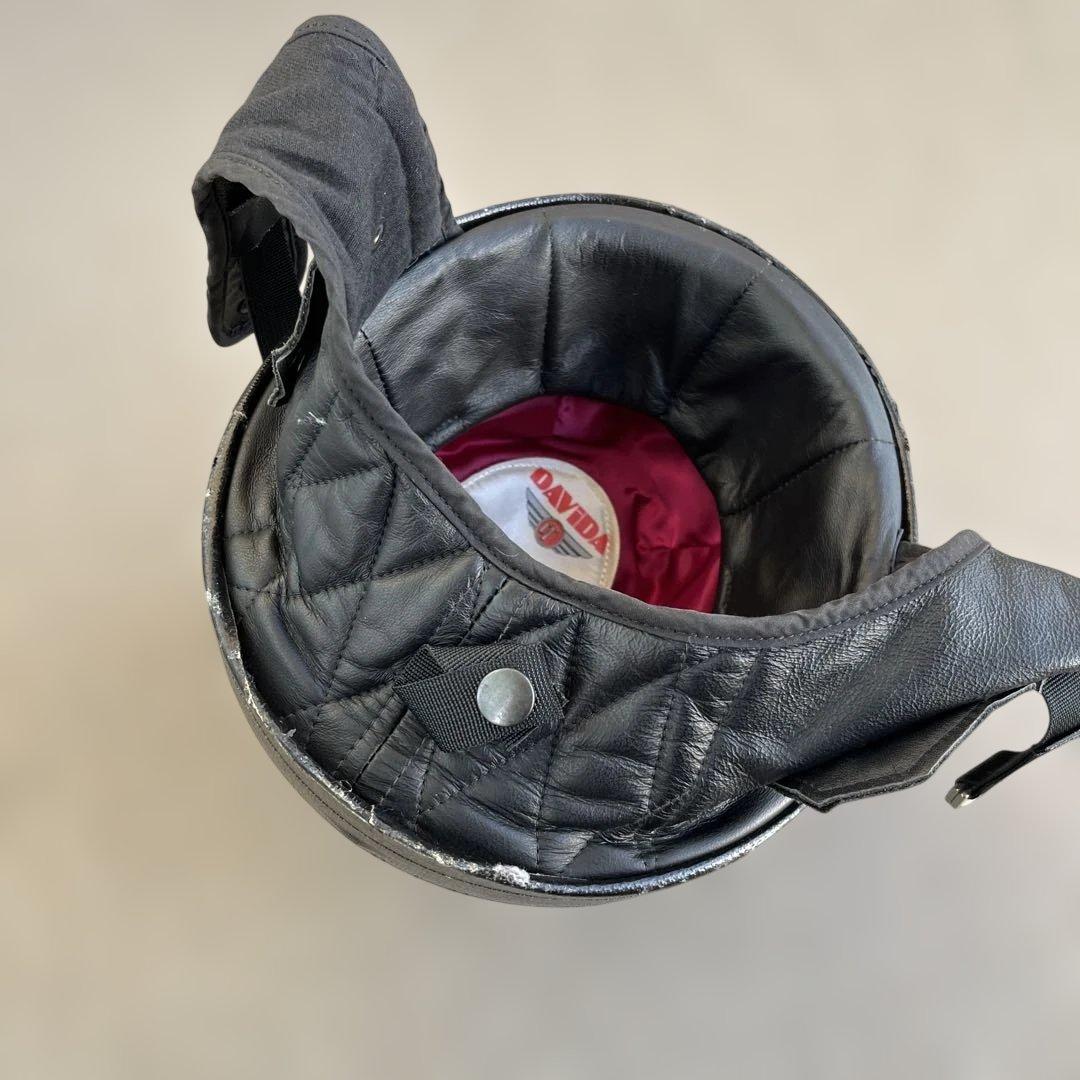 タビダ　DAVIDA 半帽ヘルメット 黒 ビンテージ