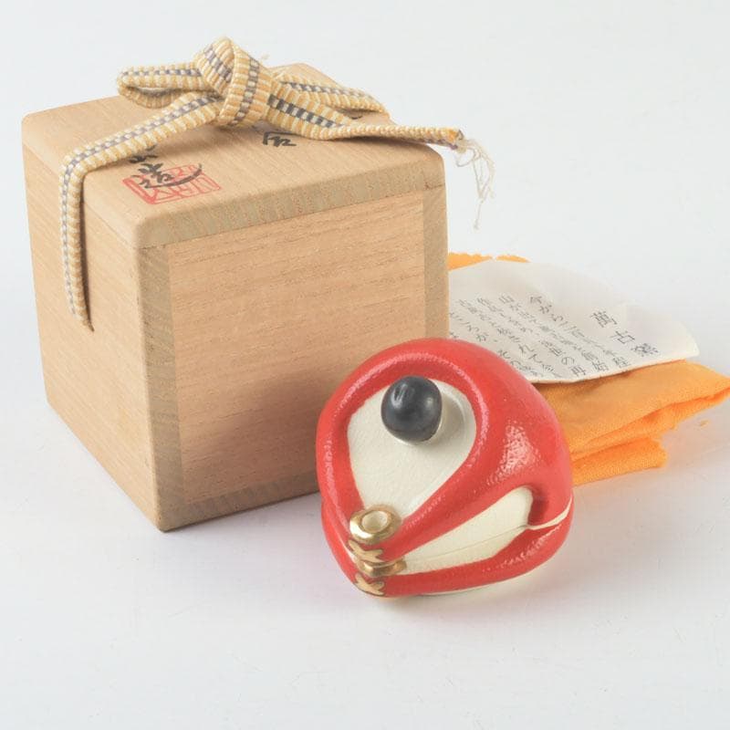 茶道具　萬古焼　加賀瑞山造　はじき猿　香合　共箱　V　9804