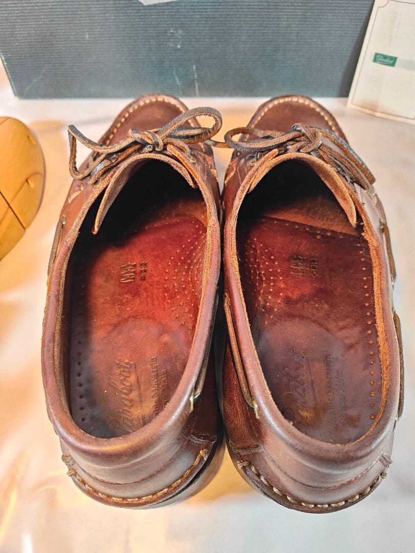 【Vintage】PARABOOT　正規品　高級革靴　本革デッキシューズ　バース