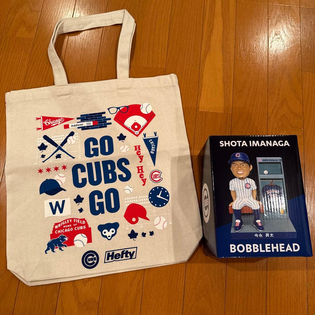 【祝地区シリーズ進出】カブス　今永ボブルヘッド&トートバッグ　非売品　セット売り