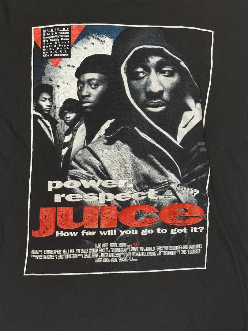 .*.様 90s 2pac Tupac Juice Rap Movie Tシャツ