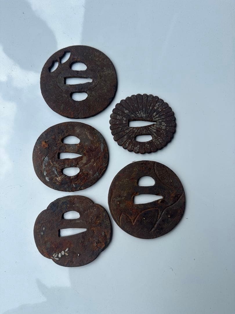 金属製鍔5個セット　骨董品