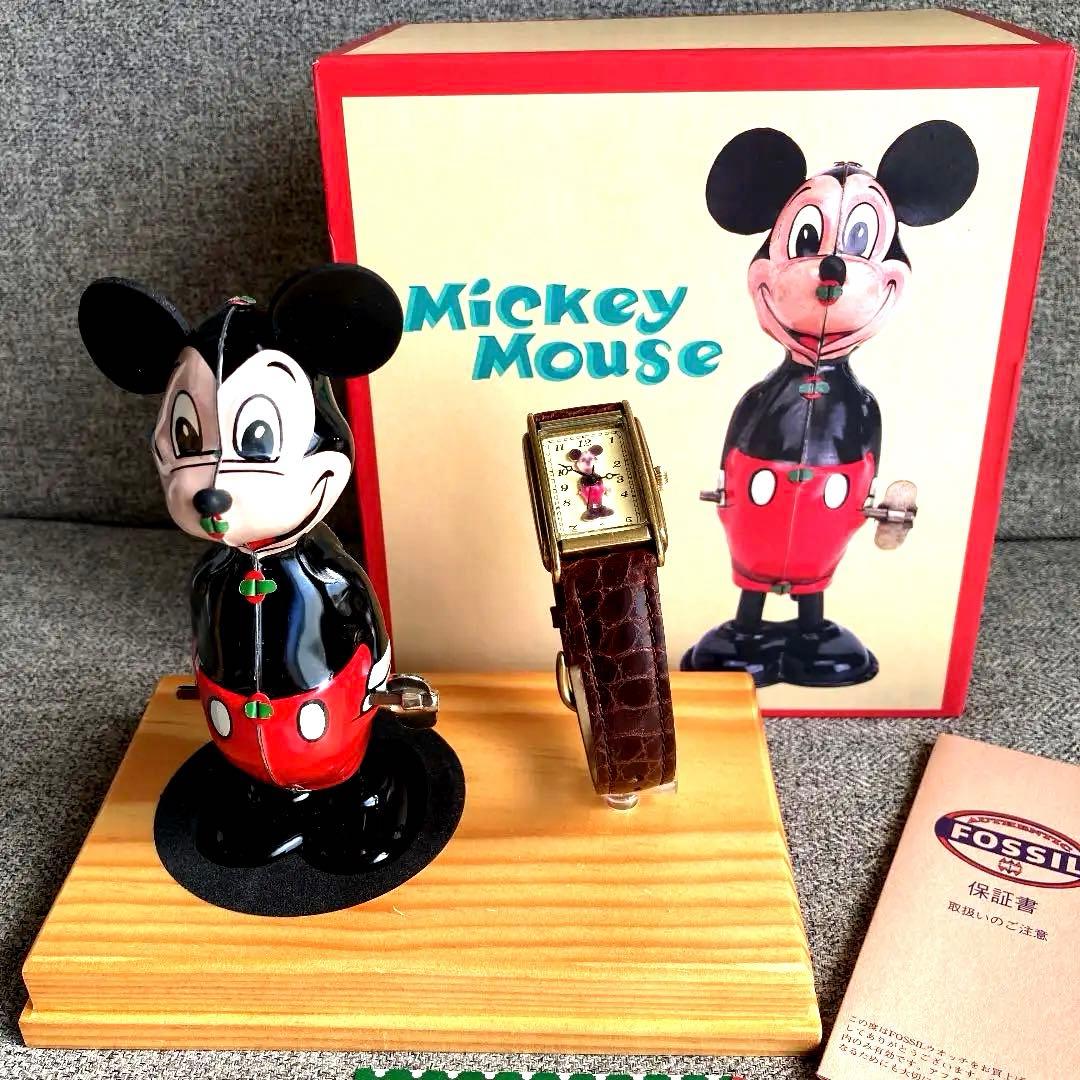 ヴィンテージ　ディズニー　ミッキー70周年バースデイ　ティントイ&腕時計セット