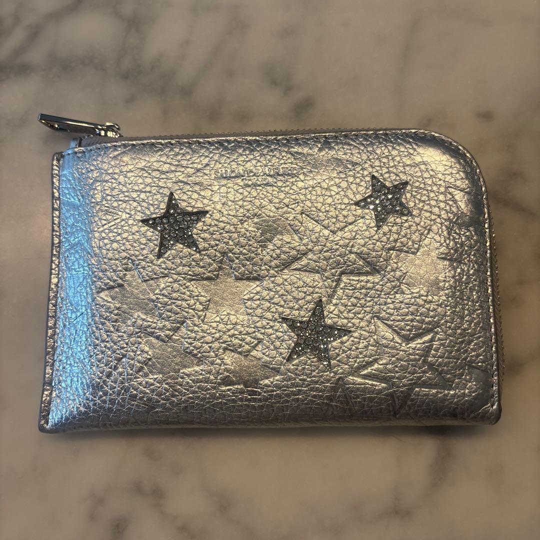 シルバー 星柄 財布