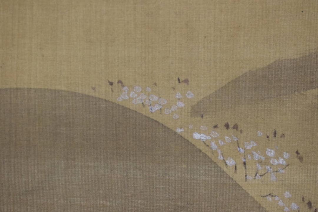 【真作】英一蝶/吉野山桜図/鳥居図/掛軸☆宝船☆Z-398