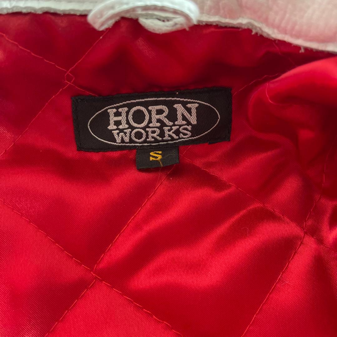 HORＮ WORKS ホワイトライダースジャケット Sサイズ