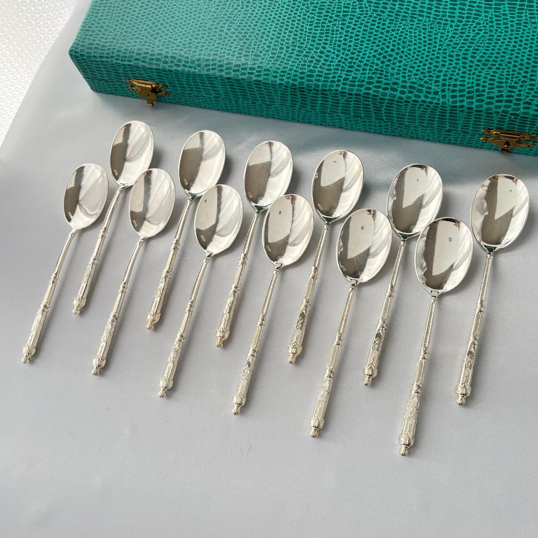 【SFAM】 ロシア様式のアイスクリームスプーン 12本組 仏蘭西 13.5cm