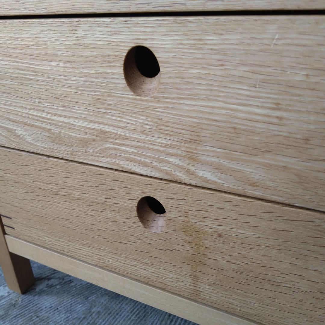 木製　スツール　引き出し付　組み木