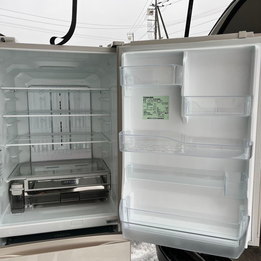 冷蔵庫・冷凍庫 Toshiba VEGETA GR-R470GW