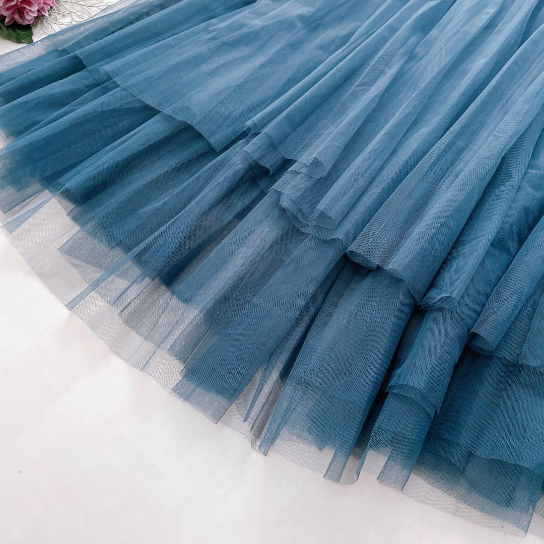 美品✨ブルネロクチネリ チュールスカート モニーレ装飾 10連 ティアード 40