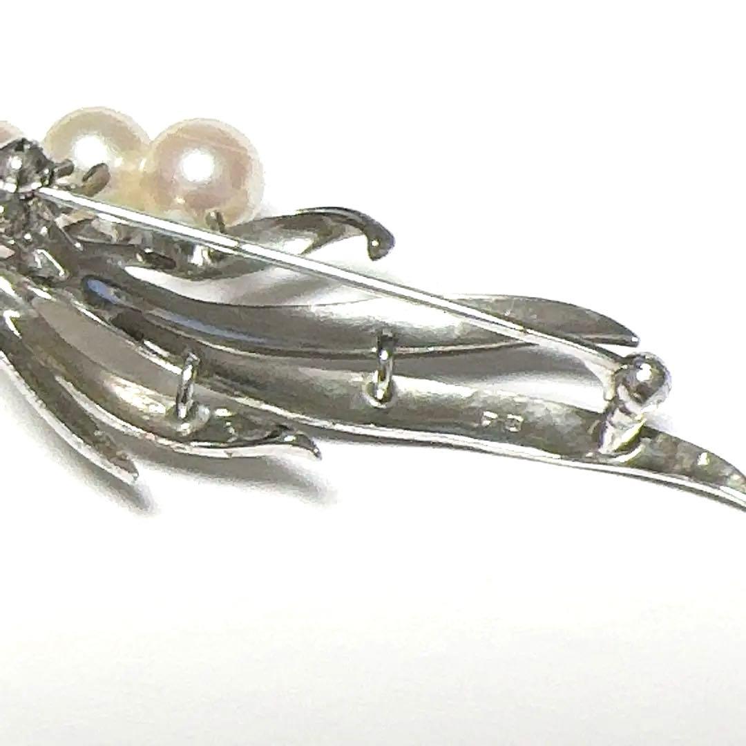 MIKIMOTO ミキモト　ブローチ　パール　SVシルバー