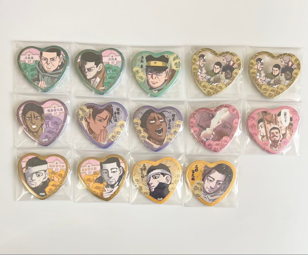 ゴールデンカムイ　愛です缶バッジ　14点セット