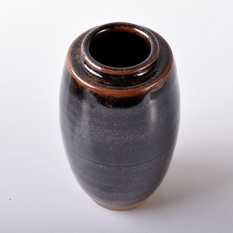 茶道具　松本鐵山造　大名物　鎗鞘肩衝写　茶入　仕覆付　共箱　V　7569