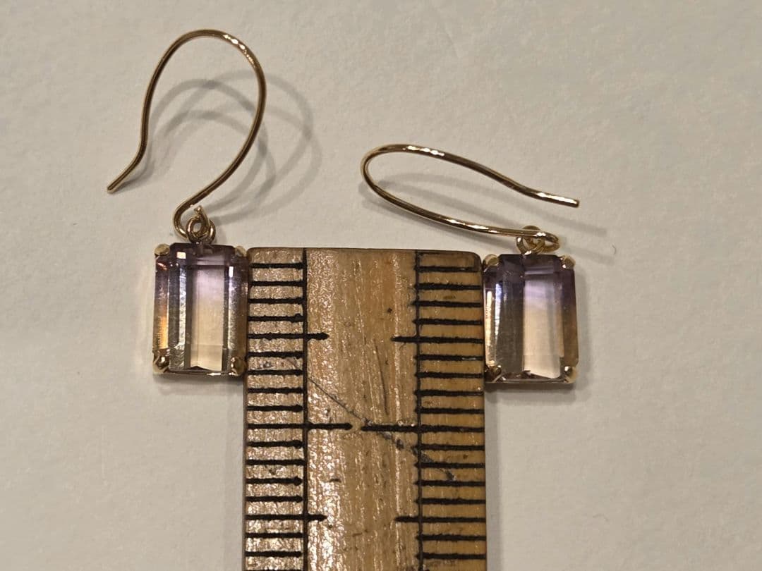 アメトリン フックピアス 18K