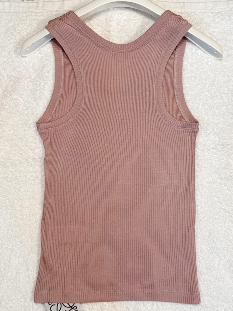 そ*ら様 2025SS ロエベ loewe アナグラムタンクトップ シルク ピン