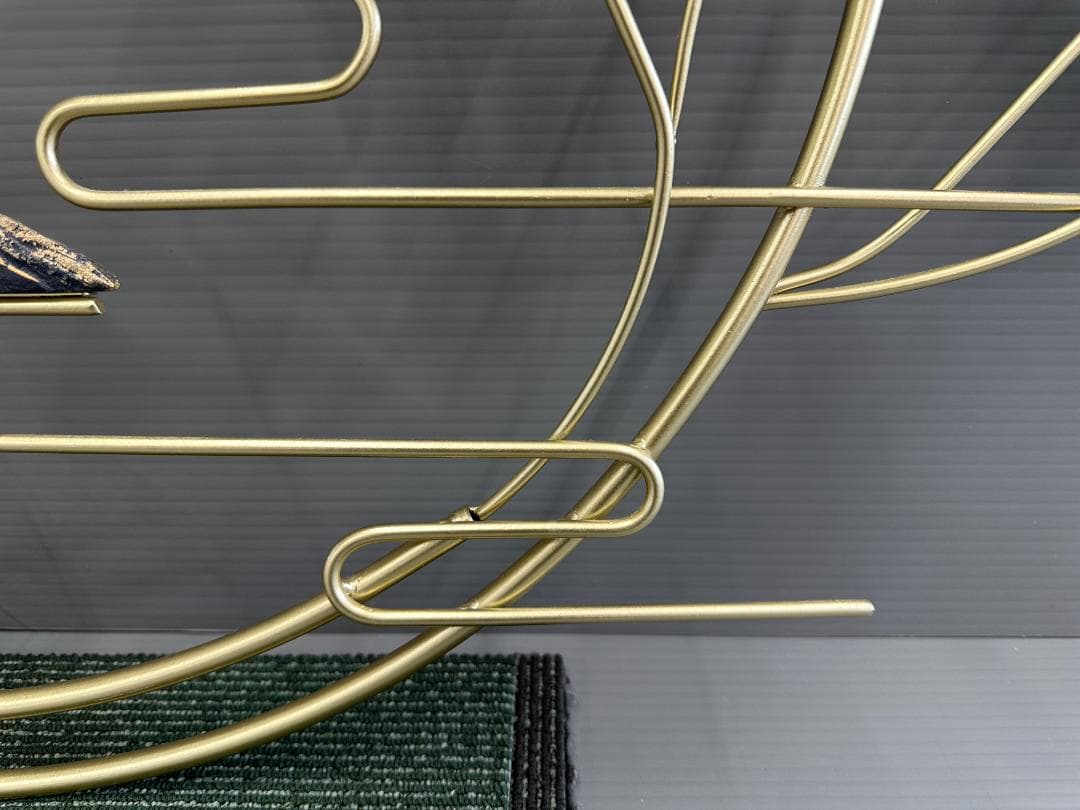 ウォールクロック　壁掛け時計　真鍮　ゴールド