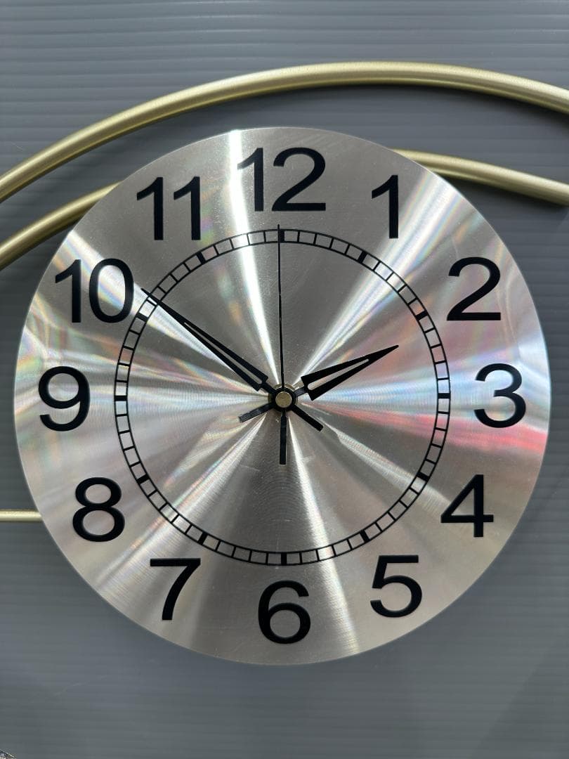 ウォールクロック　壁掛け時計　真鍮　ゴールド