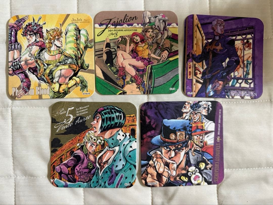 荒木飛呂彦原画展 ジョジョ展　アートコースター 特典付　全種　開封済み