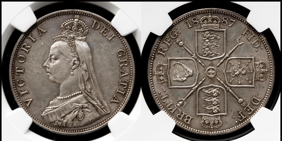 NGC-AU Details“Cleaned”　ヴィクトリア 銀貨　1887