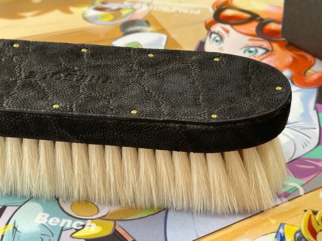 【新品】THE SOLE 山羊毛 象革 洋服ブラシ ブラック