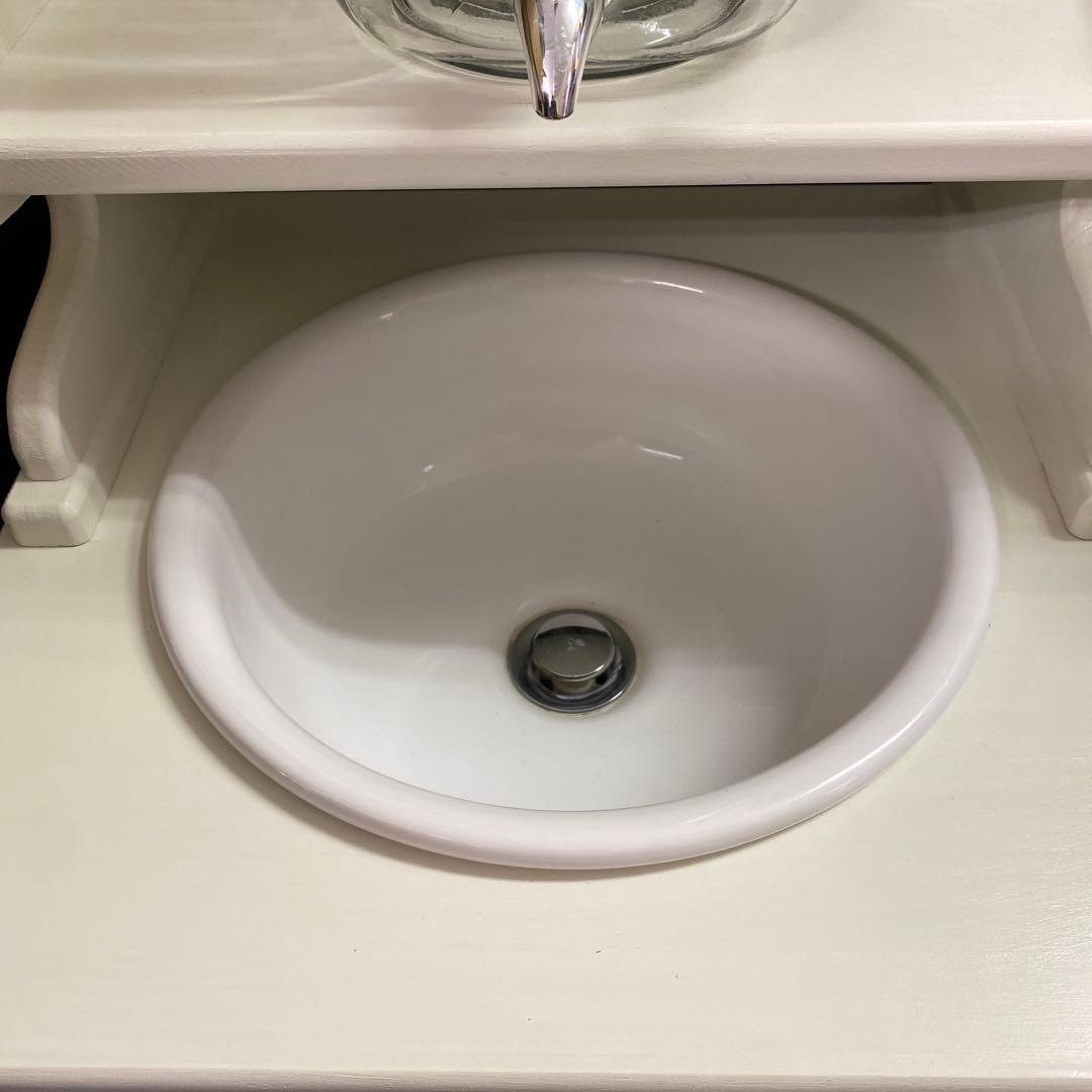 自宅サロン洗面台　簡易手洗い洗面台家具42cmx42cm イベント設置