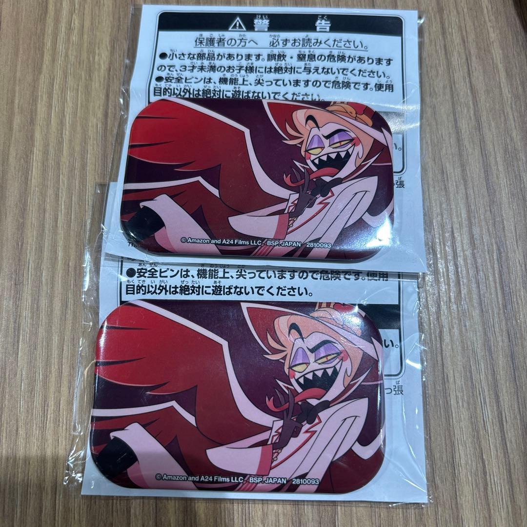 ハズビン・ホテルへようこそ スクエア缶バッジ　ルシファー