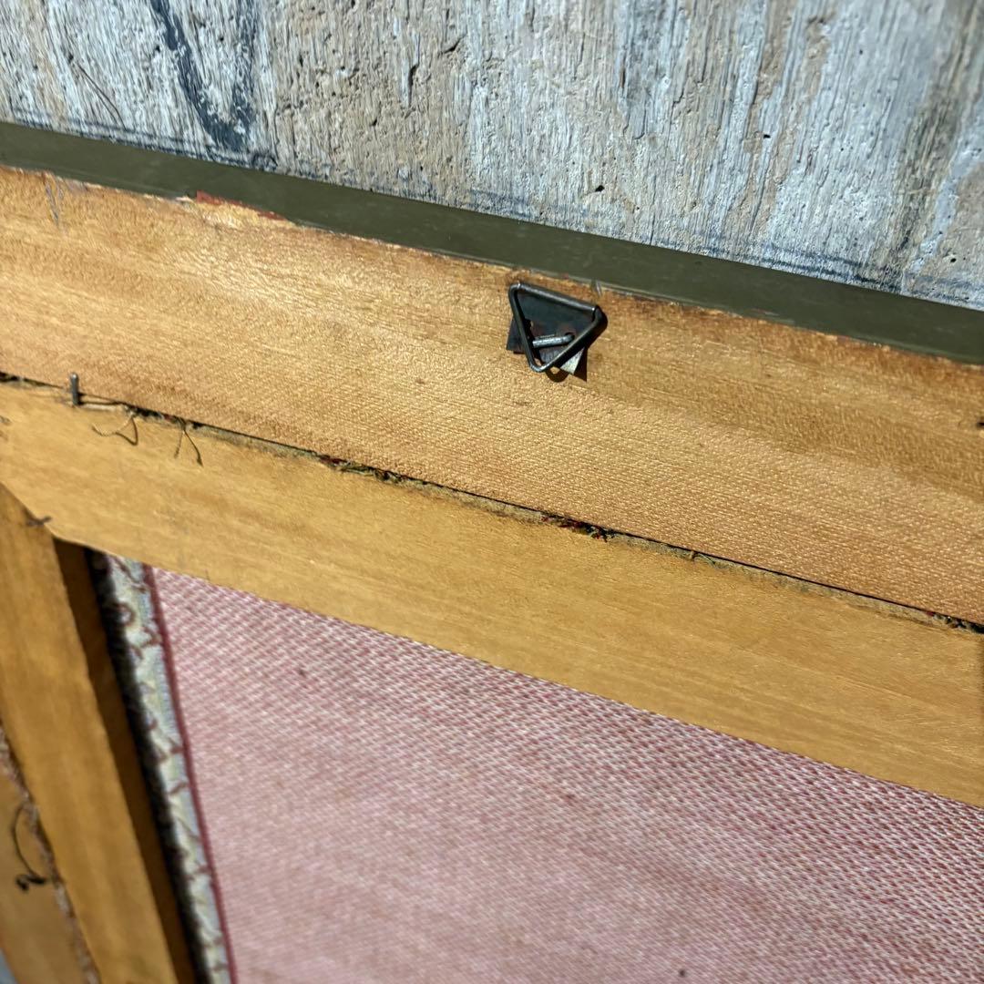 ゴブラン織　花柄　額装　タペストリー　特大サイズ