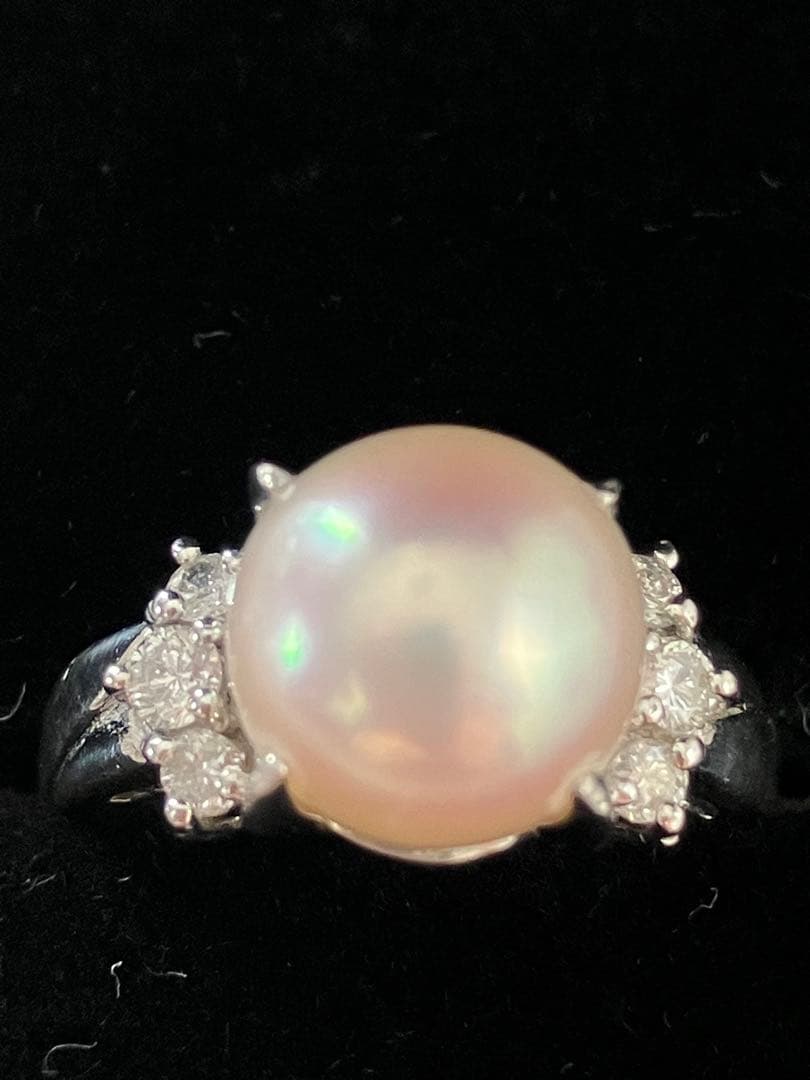 真珠　本真珠　指輪　リング　プラチナ　高島屋　ダイヤ　美品