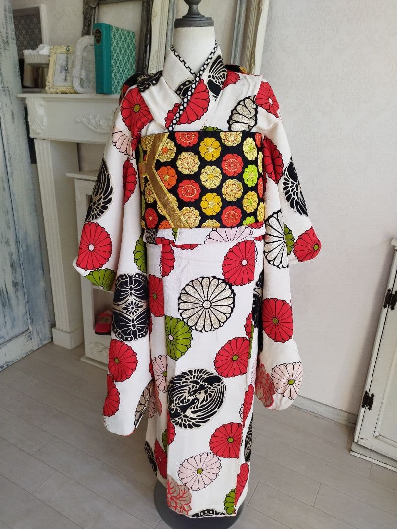 専用です☆大正浪漫アンティーク個性的着物とカラフル帯セット