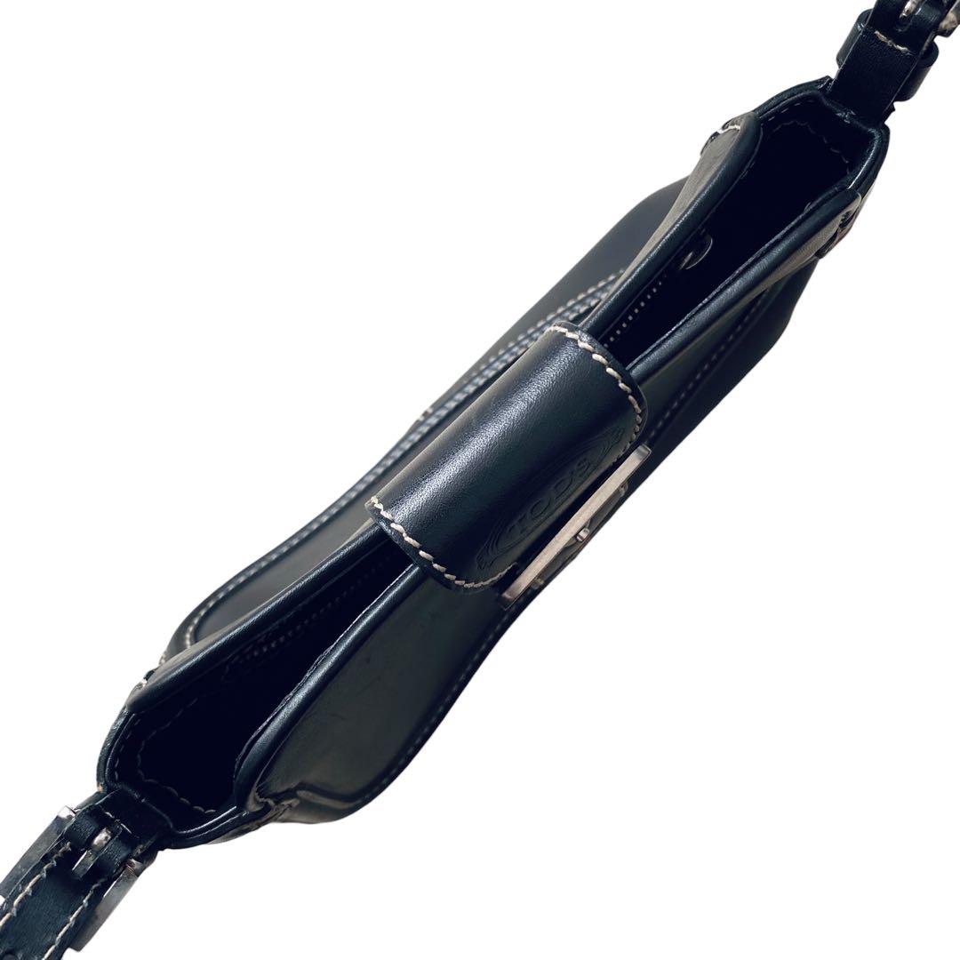 TOD'S トッズ【美品】ベルトバックル レザーショルダーバッグ ビンテージ