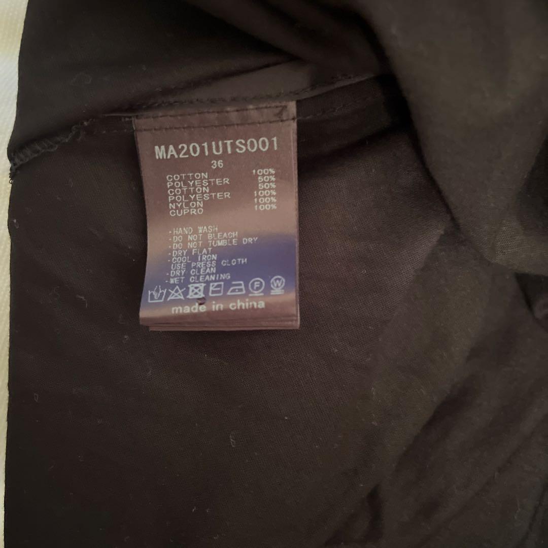 MUVEIL 花モチーフポロシャツ ブラック　36