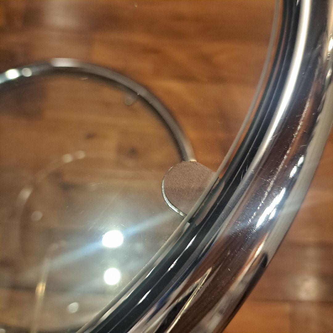 ガラス　サイドテーブル　二段　ミッドセンチュリー モダン　ラウンド　丸