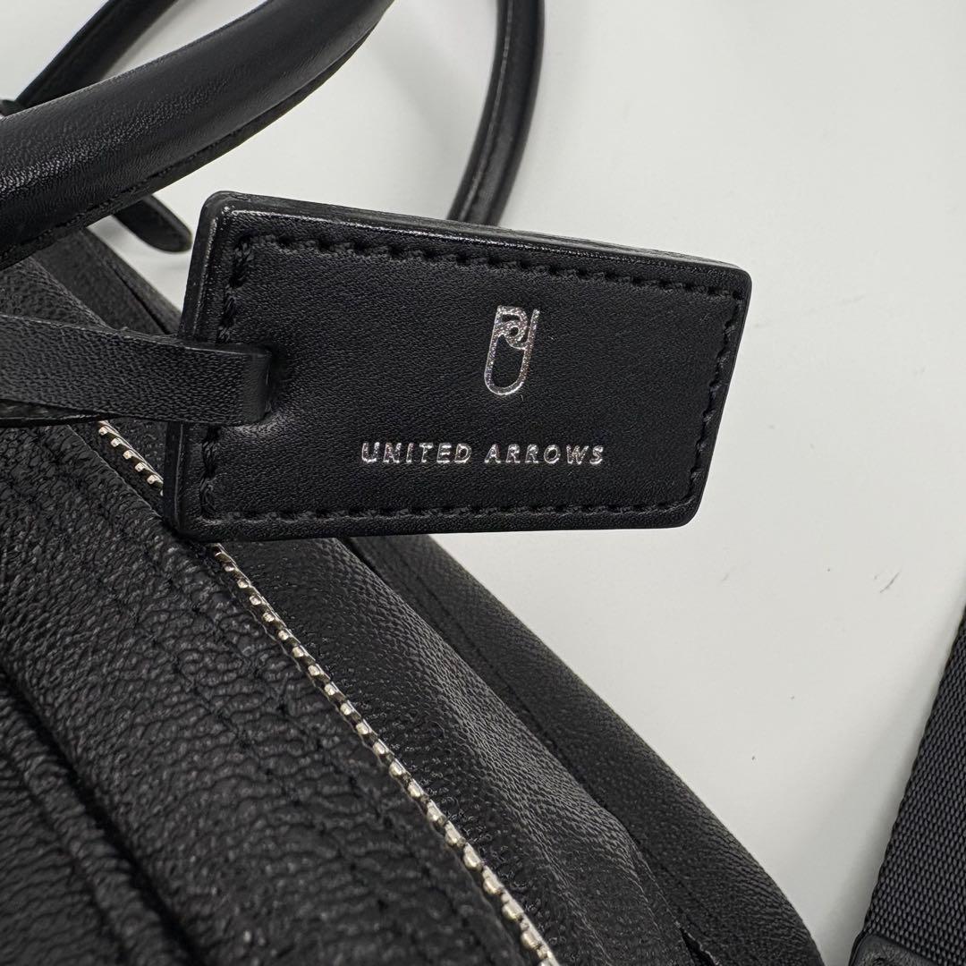 美品　2wayユナイテッドアローズ ブリーフケース ビジネス 黒 大容量　763