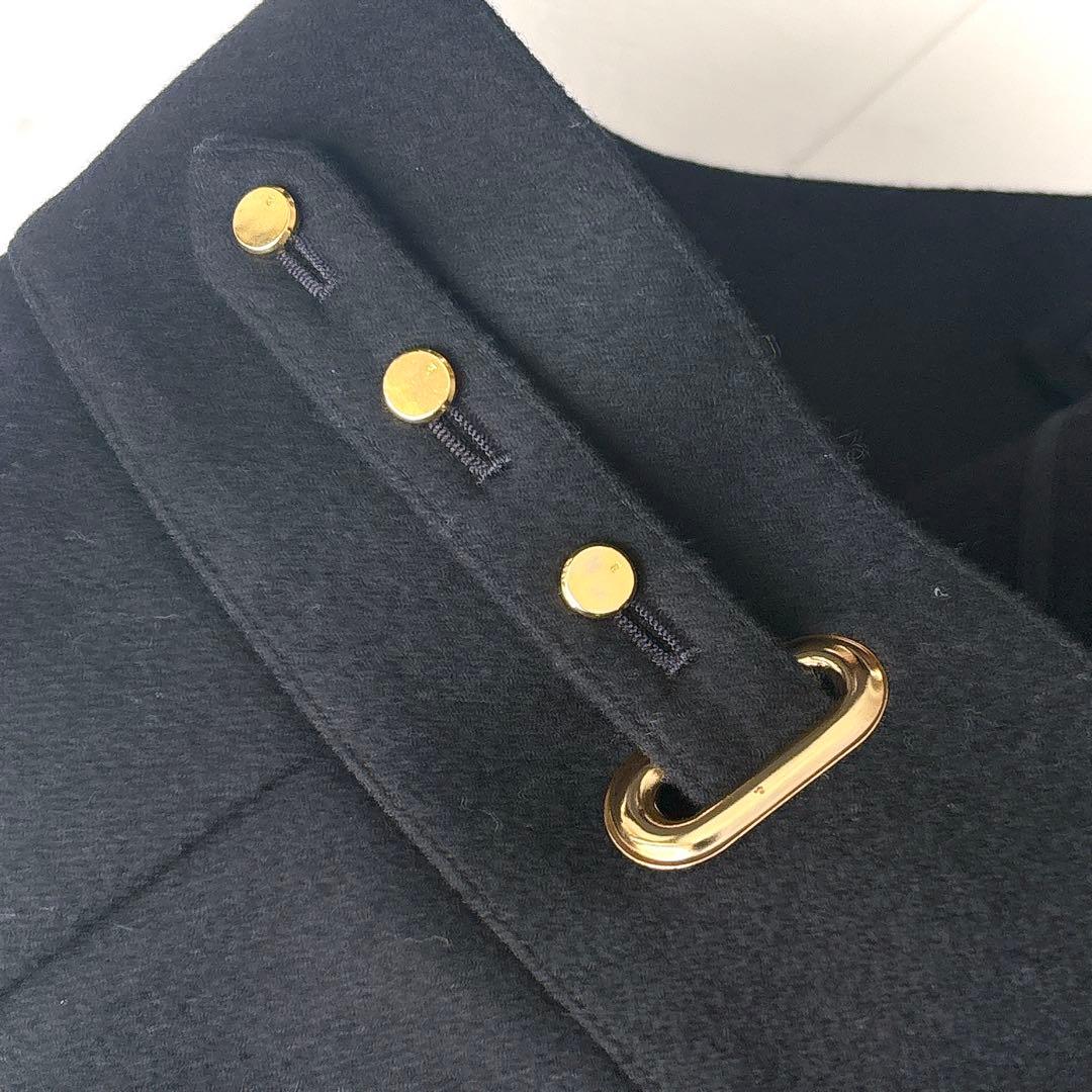 美品 ザリラクス グルカラップスカート 38 M ウール100% 金ボタン