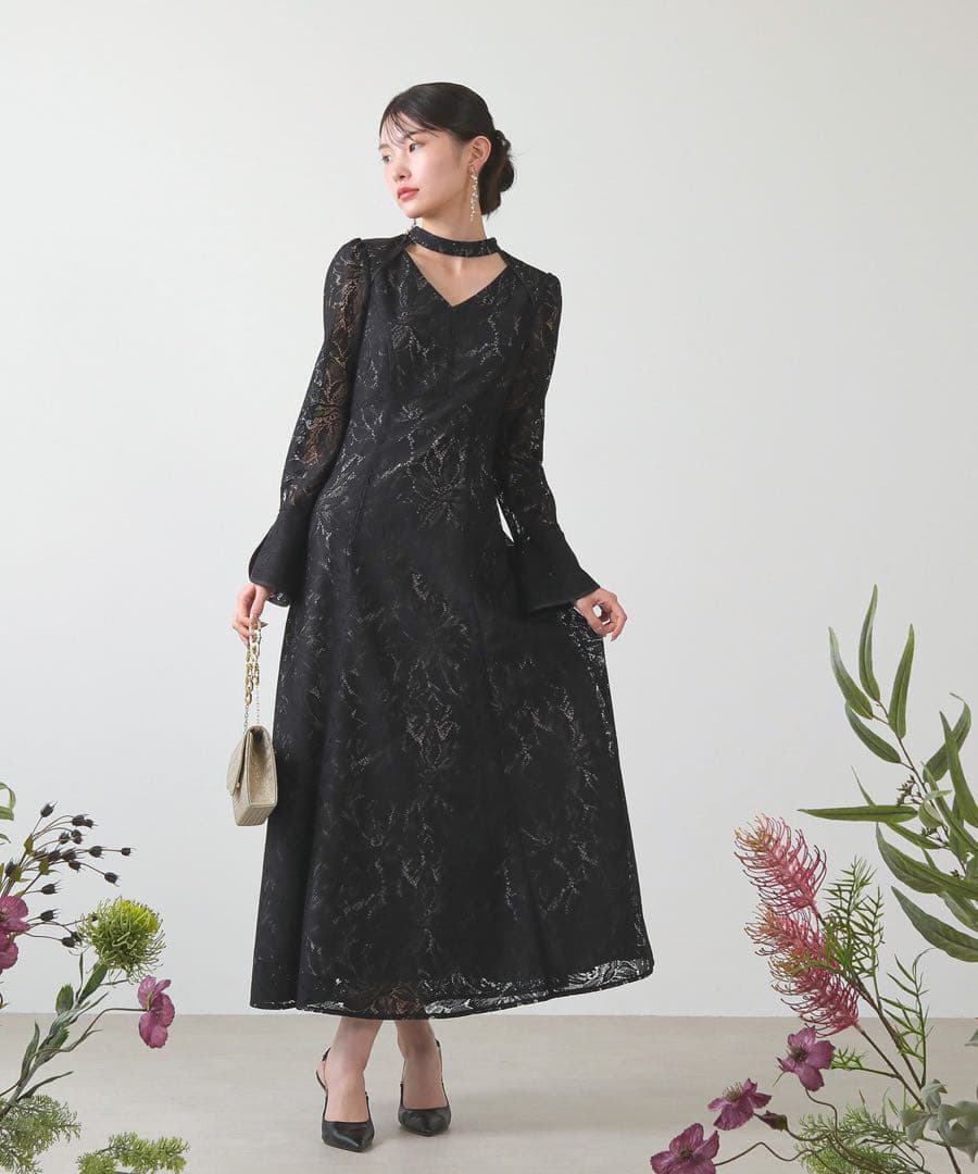 ＊試着のみの美品＊niana レース バックオープン ティアドロップ ワンピース