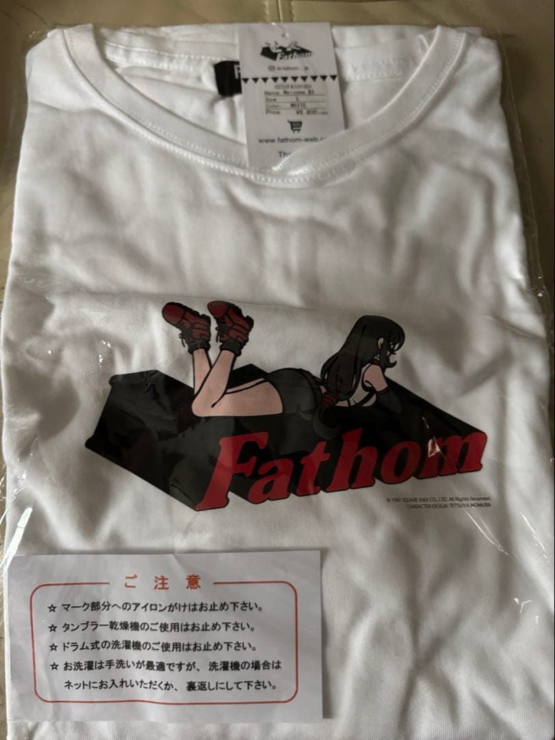 ちょびひげfathom FF7コラボ ティファ　Tシャツ(Lサイズ
